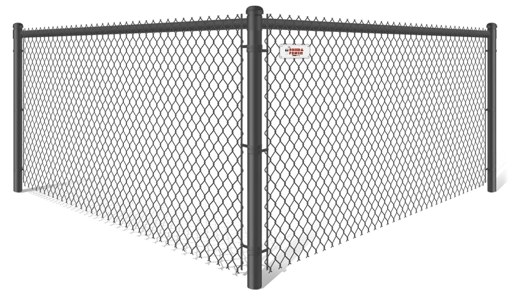 Black PVC Coated Chain Link fence 