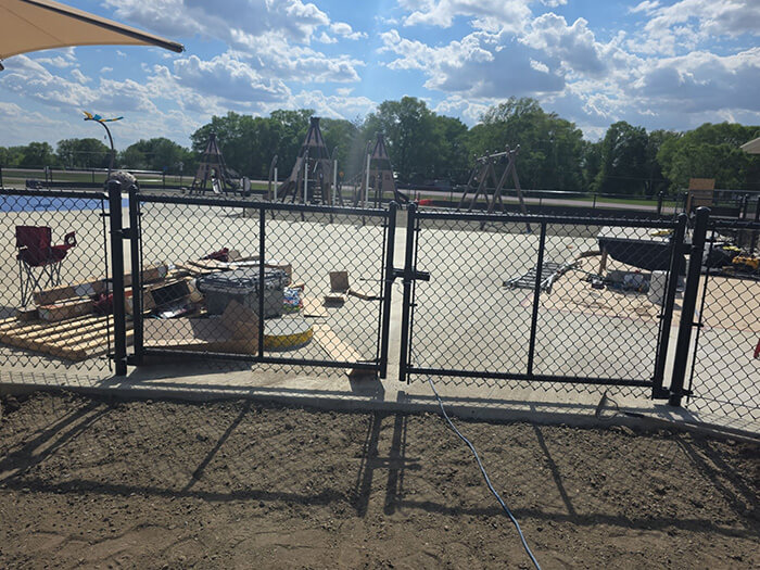 Chain Link Double Gates in the West Metro Minnesota area.