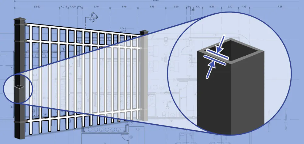 Strong Ornamental Steel Posts