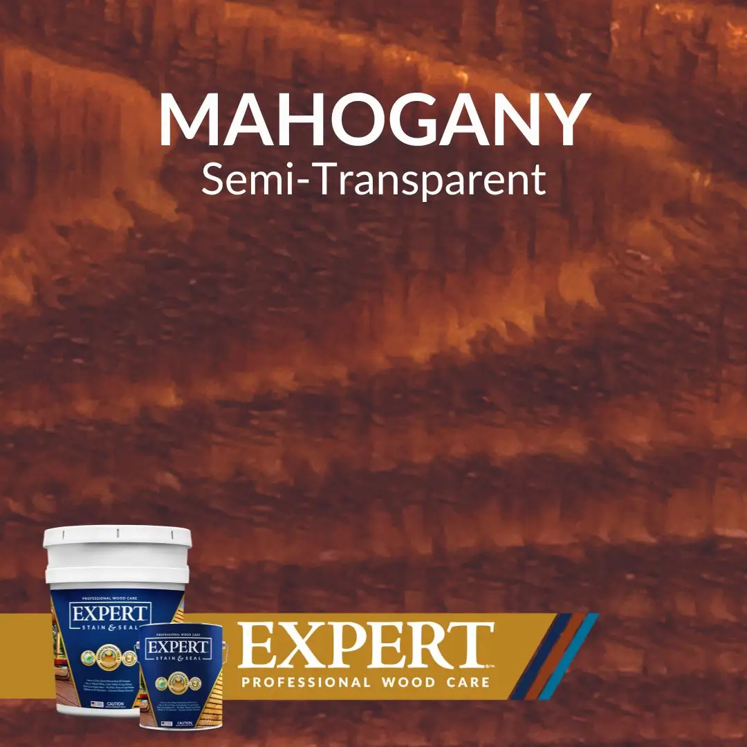 Mahogany Semi-Transparent stain by Expert Professional Wood care