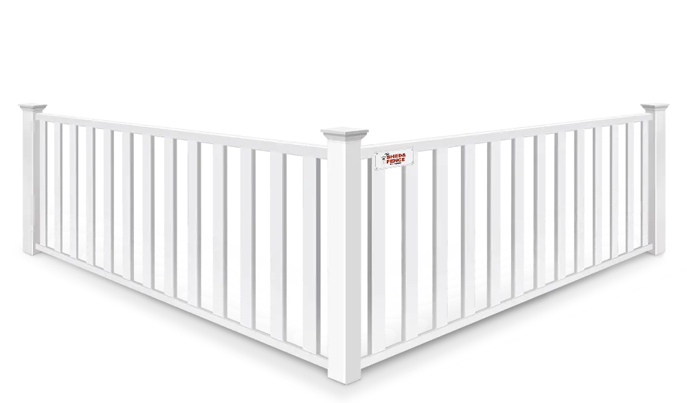 closed top picket vinyl fence contractor