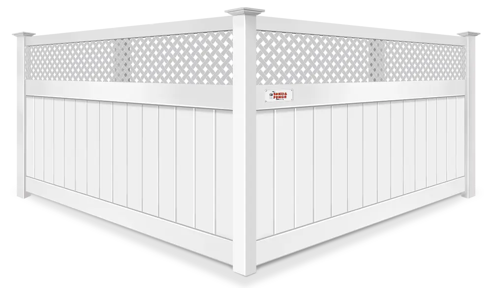 decorative lattice white vinyl fence company