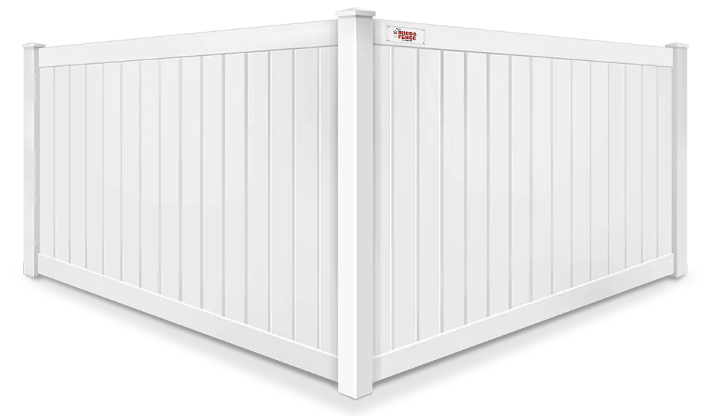 Full privacy white vinyl fence contractor