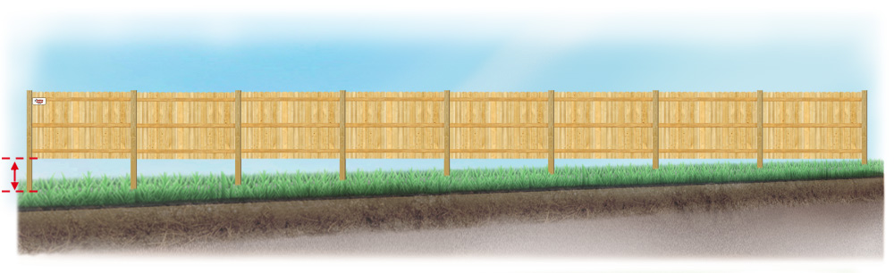 A level fence installed on uneven ground Twin Cities, MN Minnesota