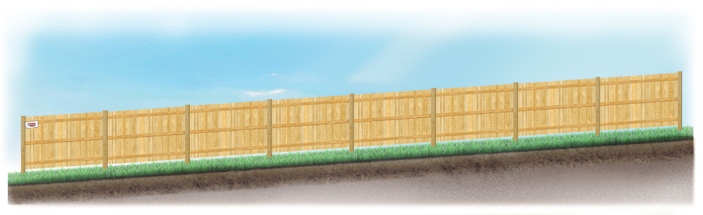 Racked fence on sloped ground in Twin Cities, MN Minnesota