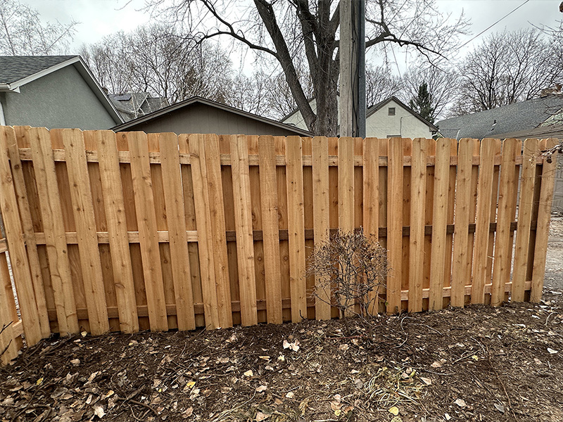 Chaska MN Shadowbox style wood fence
