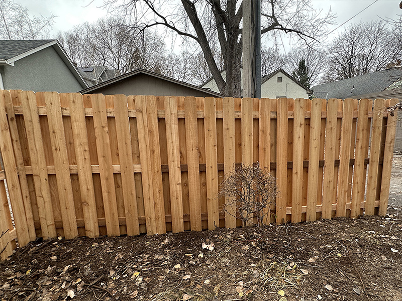 Golden Valley MN Shadowbox style wood fence